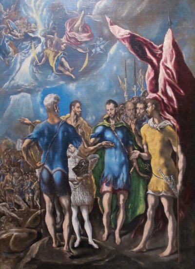 El Greco, Męczeństwo św. Amurizio i legion tebański, 01 (wykadrowane) autorstwa Unbekannter Künstler