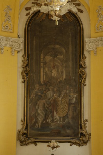 FRANCJA. WIELKI WSCHÓD. MURTHE-I-MOSELLE. Luneville. Kościół św. Jakuba. Obraz Jeana Girardeta w chórze. Sztuka barokowa. Architektura. Fotografia autorstwa Unbekannt