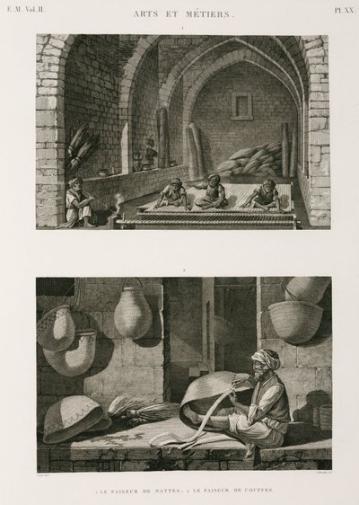 Fabrykacja, inni wytwórcy mat i wyplatacze koszy, Egipt, ok. 1798 autorstwa Unbekannt