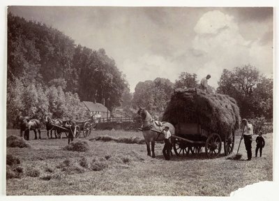 Sceny rolnicze, zbiory i przechowywanie, sianokosy sprzed 1900 r., ok. 1890 r autorstwa Unbekannt