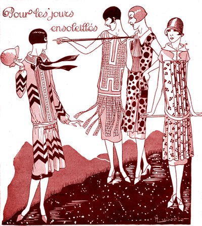 Moda: sukienki dzienne w maju 1925 r. autorstwa Unbekannter Künstler