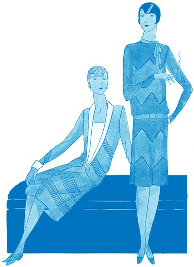 Moda: sukienki na wiosnę 1928 autorstwa Unbekannter Künstler