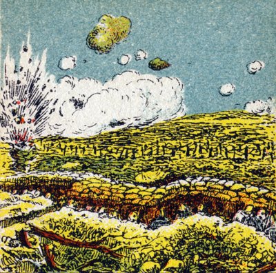 Pierwsza wojna światowa 1914-1918: Bitwa pod Verdun w dniu 21 lutego autorstwa Unbekannt