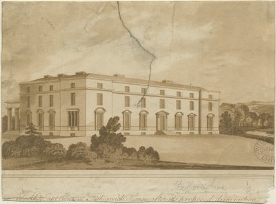 Fisherwick Hall: grawerowanie akwatinty i [?XIX w.] autorstwa Unbekannt
