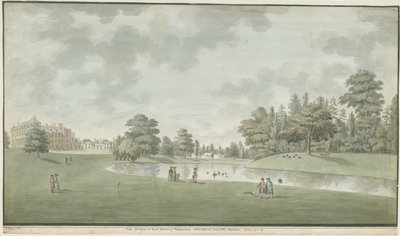Fisherwick Hall: malowanie akwarelą, 1786 autorstwa Unbekannt