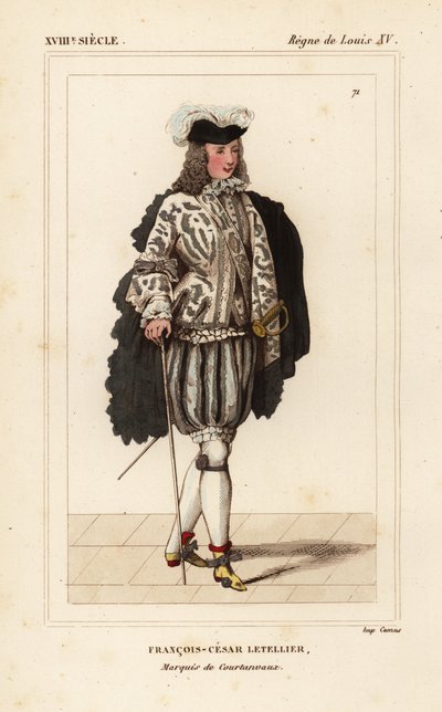 Francois-Cesar Letellier, markiz de Courtanvaux, naukowiec i żołnierz, członek Akademii Nauk autorstwa Unbekannter Künstler