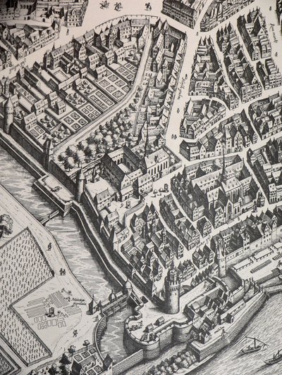 Klasztor karmelitów we Frankfurcie 1628 autorstwa Unbekannter Künstler