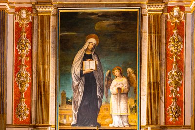 Freski z motywami biblijnymi, opactwo Monte Oliveto Maggiore, niedaleko Buonconvento, Toskania, Włochy, Europa autorstwa Unbekannter Künstler