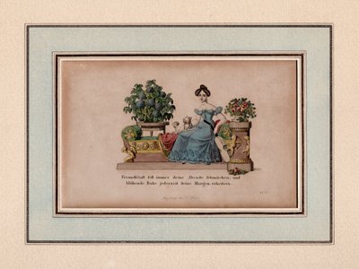 Przyjaźń zawsze będzie ozdobą twoich wieczorów, Augsburg, ok. 1830 r. (rycina) autorstwa Unbekannter Künstler