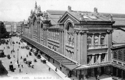 Gare du Nord, Paryż, ok. 1900 r. autorstwa Unbekannter Künstler