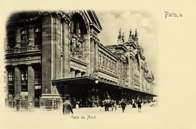 Gare du Nord, Paryż, ok. 1900 r. autorstwa Unbekannter Künstler