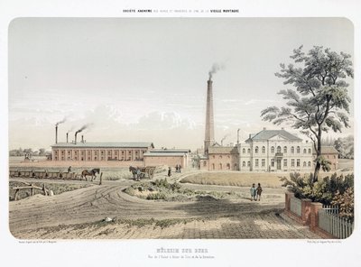 General Industrial Scenes Produkcja cynku w Mulheim an der Ruhr, Niemcy autorstwa Unbekannt