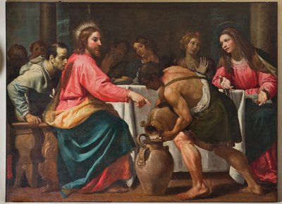 Genua, Duomo (katedra św. Wawrzyńca), wewnątrz, baptysterium (dawniej kościół św. Jana Starego): „Wesele w Kanie”, autorstwa Domenico Fiaselli autorstwa Unbekannter Künstler