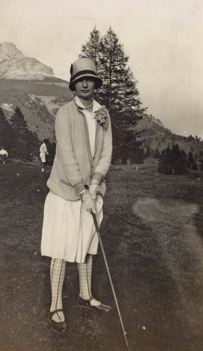 Golfista nad jeziorem Carezza autorstwa Unbekannter Künstler