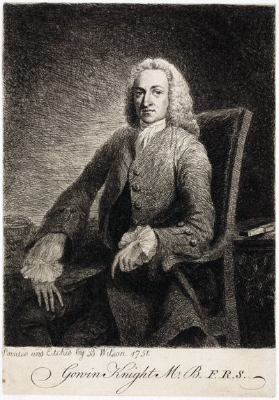 Gowin Knight, naukowiec, ok. 1751 autorstwa Unbekannt