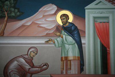 Grecka ikona prawosławna przedstawiająca Chrystusa ukazującego się przed Marią Magdaleną Tesaloniki Grecja autorstwa Unbekannt