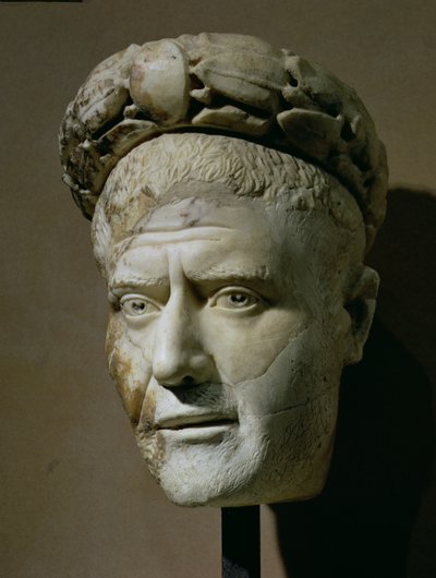 Głowa Filipa Araba, cesarza rzymskiego (244-249) (marmur) autorstwa Unbekannt