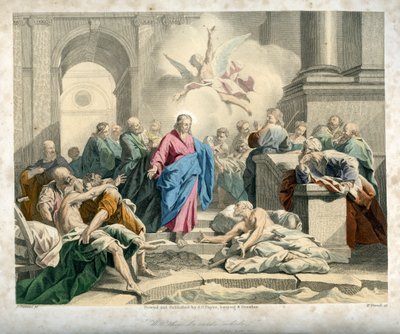 Uzdrowienie w Betesda - Biblia, Nowy Testament autorstwa Unbekannter Künstler