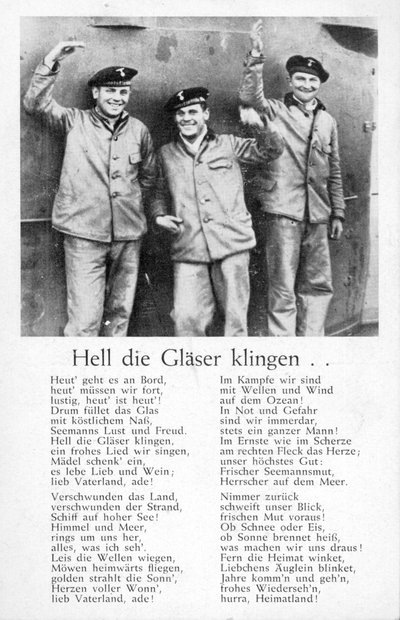 Hell die Glaeser klingen, pocztówka (lito) autorstwa Unbekannt