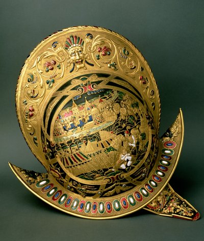 Hełm Karola IX (1550-74) XVI wiek (złoto i emalia) autorstwa Unbekannt