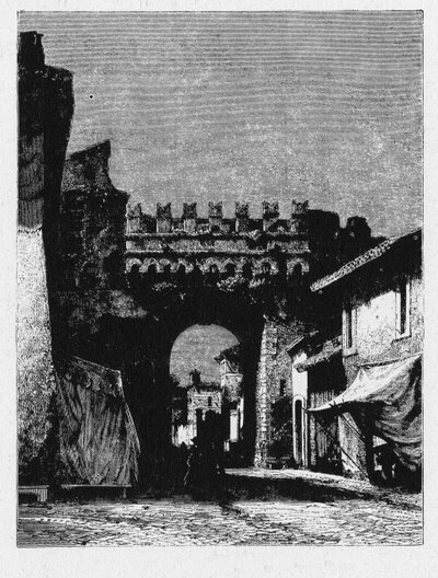 Historia starożytnego Rzymu. Porta Settimiana to brama w Murze Aureliana w Rzymie. autorstwa Unbekannt