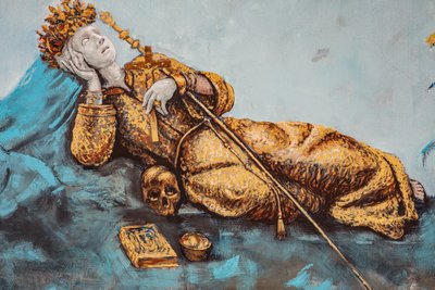 Święta Rosalia autorstwa Igora Scalisi Palminteri. Ballaro. Palermo autorstwa Benjamin Baud