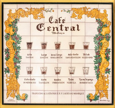 Wie man Kaffee bestellt, Spanien, 2020 (Foto) von Unbekannt