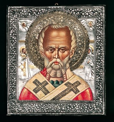 Ikona przedstawiająca św. Mikołaja autorstwa Benjamin Baud