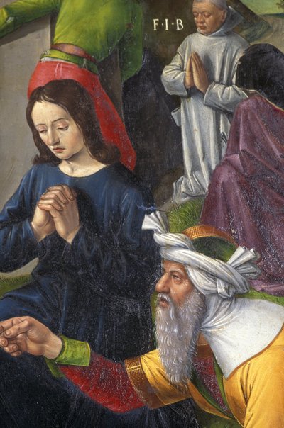 Indre et Loire N * 176 - Chateau de Loches - Fragment ołtarza ukrzyżowania - Ecole de Jean Fouquet - 1485 - autorstwa Unbekannt