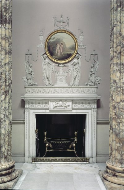 Wnętrze sali marmurowej, sala Kedleston, Derbyshire (zdjęcie) autorstwa Unbekannt