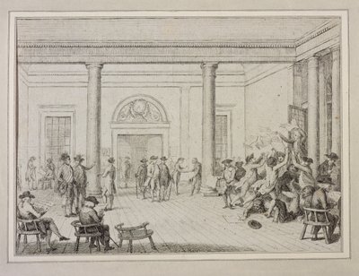 Wnętrze Giełdy, ok.1790 (akwaforta) autorstwa Unbekannt