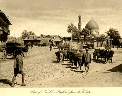 Irak - widok na New Street w Bagdadzie z bramy północnej autorstwa Unbekannter Künstler