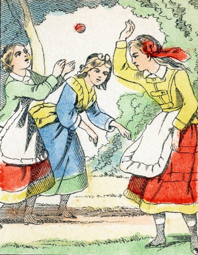 Gra: La pelota - Child Entertainment Alphabet c.1890 (litografia) autorstwa Unbekannt