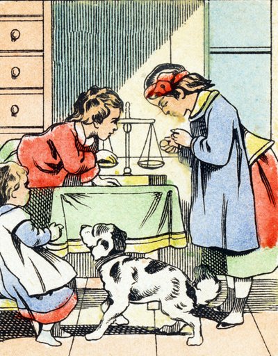 Gra: Mały kupiec – Alfabet – Rozrywka dla dzieci – Epinal obrazy, popularna seria, ok. 1890 r. autorstwa Unbekannt