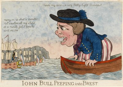 John Bull przygląda się Brestowi (Francja) autorstwa Unbekannter Künstler