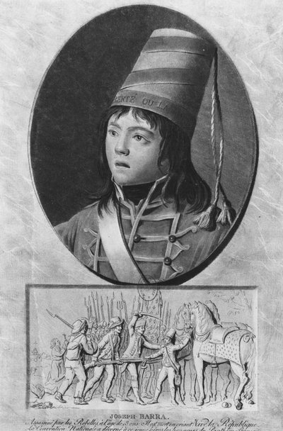 Joseph Bara lub Barra (1779 - 1793), żołnierz francuski. autorstwa Unbekannt