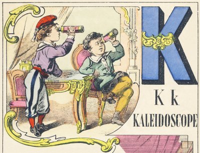 K : kalejdoskop - alfabet gier, c.1890 (ilustracja) autorstwa Unbekannt