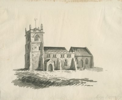 Kings Bromley Church: rysunek w sepii, bd [ok. 1770] autorstwa Unbekannt