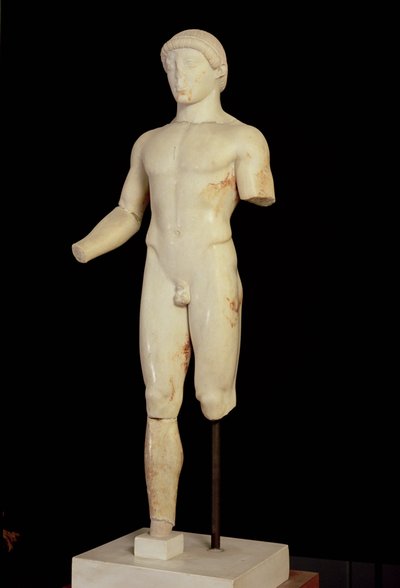 Kouros: jednonogi chłopiec (widok z przodu - patrz także 66079) autorstwa Unbekannt