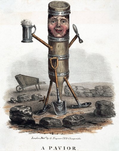 Brukarz, figura wykonana narzędziami swojego rzemiosła, ok. 1810-1860 autorstwa Unbekannt