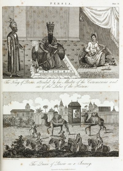 Król i królowa Persji, ok. 1810-1829 autorstwa Unbekannt
