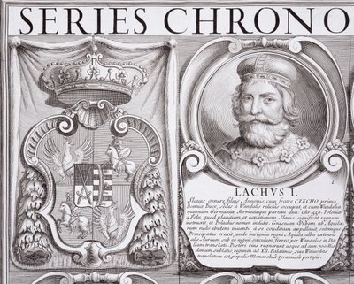 Lech, założyciel Polski, nr. 1 z „Seria chronologiczna książąt i królów polskich” (rycina) autorstwa Unbekannt