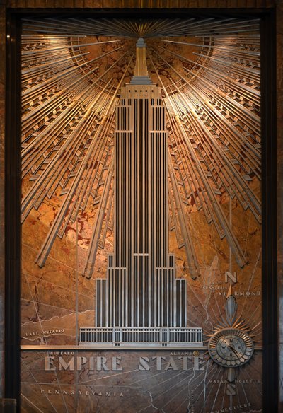 Tablica rejestracyjna Empire State Building, Nowy Jork, USA (zdjęcie) autorstwa Unbekannt
