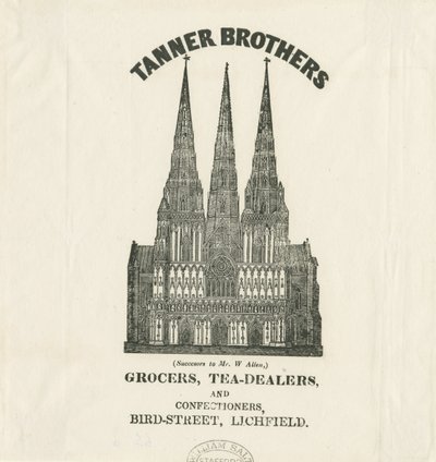 Katedra w Lichfield - Front Zachodni: druk i [?XIX wiek] autorstwa Unbekannt