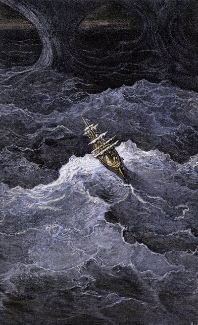 Literatura: Łódź na środku morza. Ilustracja do powieści Samuela Taylora Coleridge