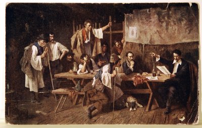 Literatura. Węgierski poeta Petofi, ok. 1848 r. Pocztówka, Węgry, ok. 1900 r. (pocztówka) autorstwa Unbekannter Künstler