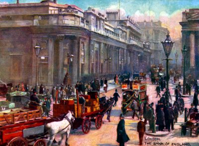 Londyn - Bank Anglii. Na początku lat 1900. autorstwa Unbekannter Künstler