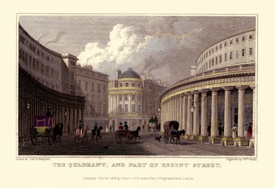 Widoki Londynu: The Quadrant i część Regent Street. autorstwa Unbekannter Künstler