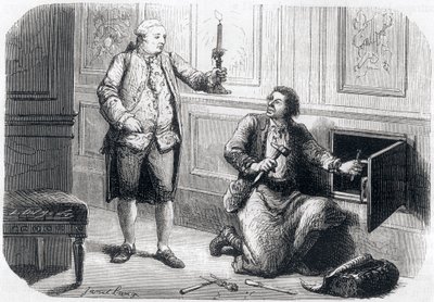Ludwik XVI oświeca ślusarza Francois Germain autorstwa Unbekannt
