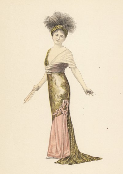 Madame Pierat w sukience Redfern w Les Marionettes autorstwa Unbekannter Künstler